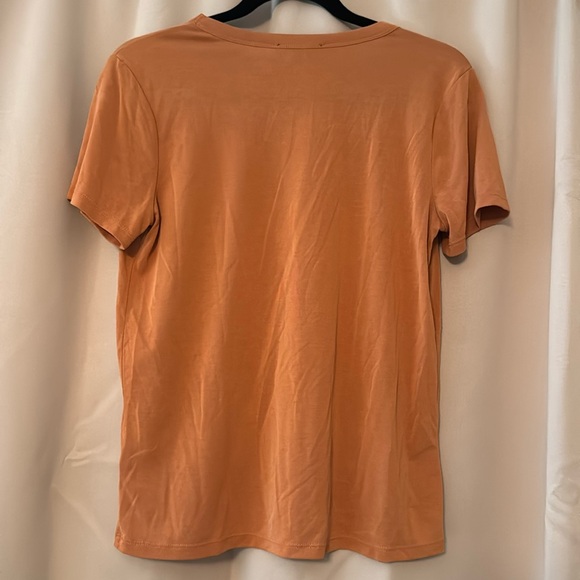 Forever 21 Orange Fitted Cut Out Short Sleeve Tee Women’s Size Small - Picture 3 of 3